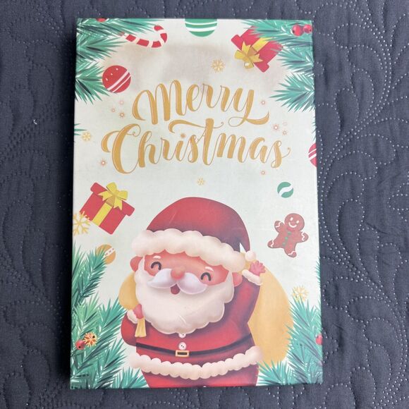 Lot Of 2 NEW Christmas Holiday Decor, Set of Tealights & Holiday Recipe Card Box - Picture 2 of 10